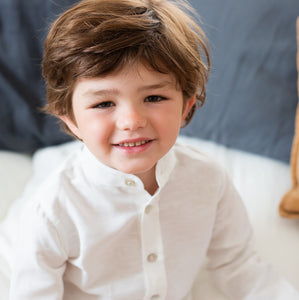 Camisa Niño- Tristán blanca lino